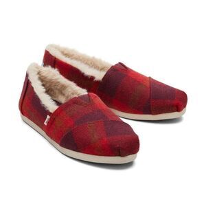 NWT Toms Alpargata plaid shoes. Size 8.5
